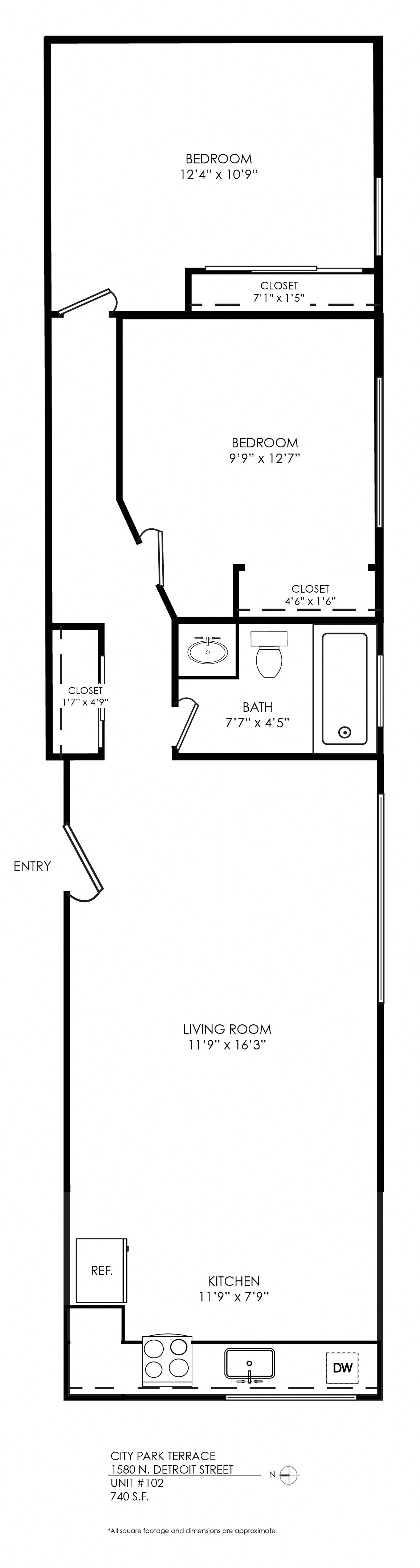 2 Bedroom City Park Terrace Apartments in Denver, CO